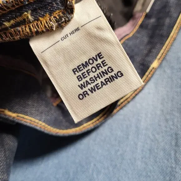 Vintage Y2K Old Navy Zipper Straight Leg High Rise Denim Jeans Size 12 Like New - Picture 14 of 14